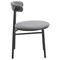 Leisuremod Lume Modern Dining Side Chair in Polyester with Black Steel Frame in Charcoal, 2PK LC20CH2 - alternate 6