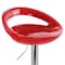 Elama 2 Piece Retro Adjustable Bar Stool in Red with Chrome Base ELM-806-RED - alternate 7