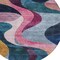 Homeroots 8' Green Pink And Teal Blue Round Abstract Washable Indoor Outdoor Area Rug 604458 - alternate 5