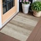 Homeroots 3' X 5' Brown And Beige Striped Washable Indoor Outdoor Area Rug 589662 - alternate 1