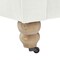 Homeroots 92" Cream Linen Chesterfield Wood Sofa 543988 - alternate 7