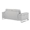 Homeroots 73in Light Gray And Silver Genuine Leather Loveseat 329618 - alternate 8