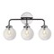 Jonathan Y Caleb 22" 3-Light Contemporary Transitional Iron/Glass LED Vanity Light, Chrome/Black JYL9058A - alternate 9