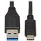 Eaton EATON USB-C To USB-A Cable M/m, USB 3.2 Gen 1 5 Gbps, Thunderbolt 3 U428-20N - alternate 1