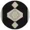 Homeroots 8' Black Gold And Gray Round Oriental Washable Indoor Outdoor Area Rug 598384 - alternate 4
