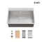 Wrightmaster 30 in. Drop-In Single Bowl 20 Gauge Silver Stainless Steel Kitchen Sink with Drain and Hook ZOR-01D-302208 - alternate 1