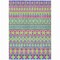 Homeroots 8' X 10' Blush Blue And Lime Green Quatrefoil Washable Indoor Outdoor Area Rug 583207 - alternate 8