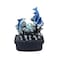 Homeroots 11" Blue Polyresin Dolphins Tabletop Fountain 468298 - alternate 1