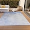 Homeroots 8' X 10' Navy Blue And Denim Blue Ombre Washable Indoor Outdoor Area Rug 577911 - alternate 5
