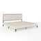 Martha Stewart Jett King Size Solid Wood Platform Bed w/Upholstered Base/Inset Paneled Headboard, Dark Brown/Beige MG-0900271F-K-DKBRN-BG-MS - alternate 5