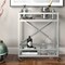 Homeroots Nickel Steel And Glass Rolling Bar Cart 530452 - alternate 7