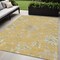 Homeroots 5' X 8' Gold Beige And Fern Green Floral Washable Indoor Outdoor Area Rug 589465 - alternate 1