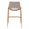 Homeroots Set of Two 26" Beige And Gold Faux Leather And Steel Low Back Counter Height Bar Chairs 555657 - alternate 7
