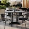 Flash Furniture 48" x 30" Outdoor Tabletop, Gray Faux Concrete, Seamless Surface Technology, 27x15 Black Table Base ST-REC3048-CMGY-TB002B-GG - alternate 7