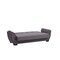 Homeroots 93" Gray Microfiber Convertible Futon Sleeper Sofa And Toss Pillows With Storage 607070 - alternate 6