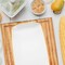Smarty Had A Party 106 x 5 White with Gold Rim Flat Raised Edge Rectangular Disposable Plastic Plates, 120PK 9311WHG-CASE - alternate 5