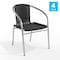 Flash Furniture Commercial Aluminum and Black Rattan Stack Chair, PK4 4-TLH-020-BK-GG - alternate 12