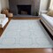 Homeroots 10' X 14' Sky Blue And Ivory Geometric Washable Indoor Outdoor Area Rug 610858 - alternate 8