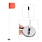 Safetywhips Warning Whip Light Duty Whip with Flag, White Whip, Orange Flag, Fiberglass Whip, Nylon Flag LWM07-M - alternate 1