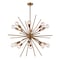 Vaxcel Estelle 16-Light 36 in W Brass Gold Mid-Century Modern Sputnik Pendant Ceiling Fixture P0344R - alternate 1