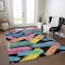 Homeroots 10' X 14' Black Pink And Yellow Striped Washable Indoor Outdoor Area Rug 618045 - alternate 5