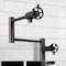 Kingston Brass Deck Mount Pot Filler Faucet with Knurled Handle, Oil Rubbed Bronze KS4705RKZ - alternate 6