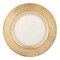 Homeroots 13in Clear And Gold Round Glass Handmade Charger Plate 375871 - alternate 3