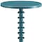 Homeroots Fun Teal Wood Pedestal End Table 286295 - alternate 4