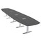Skutchi Designs Arc Boat Conference Table With Power, 48 in W, 240 in L HAR-ABOT-48X240-T-WA7949-ESIL - alternate 1
