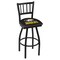 Holland Bar Stool Co 36" Blk Wrinkle Michigan Tech Swivel Bar Stool, Jailhouse Back L01836MITech - alternate 1