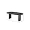 Homeroots 67" Black Solid Wood Double Pedestal Base Oval Dining Table 721142 - alternate 4