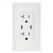 Leviton Duplex Outlet, USB C, White 20A, 125V T5835-W - alternate 1