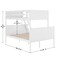 Flash Furniture Dallas Bunk Bed Twin Over Full, Convertible Slatted Solid Wood Bunk Bed Frame w/Ladder, White MG-0900-31-TFB-WH-GG - alternate 7