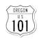 Signmission Oregon Route Marker Shield Sign Us 101, 18 Inch X 18 Inch, Plastic Sign SHI-P-18-427 - alternate 1