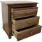 Homeroots 28" Distressed Brown Three Drawer Solid Wood Nightstand 569604 - alternate 6