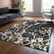 Homeroots 8' X 10' Black Ivory And Brown Striped Washable Indoor Outdoor Area Rug 600879 - alternate 5