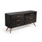 Homeroots 63" Dark Brown Solid Wood Six Drawer Double Dresser 473119 - alternate 4