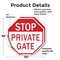 Signmission Stop Private Gate, 10 inch X 10 inch, Vinyl Decal, 2PK OC-D-2PACK-10-131 - alternate 3