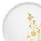 Smarty Had A Party 6.25" White with Gold Floral Round Plastic Pastry Plates, 120PK 216WHG-CASE - alternate 6