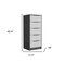 Homeroots 18" White and Gray Five Drawer Standard Chest 544006 - alternate 9