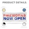 Signmission Fireworks Now Open, 36 Inch x 96 Inch, Vinyl Banner B-96-30630 - alternate 5