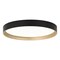 Vaxcel Darien 12-in Contemporary Round Black/Gold LED Flush Mount Ceiling Light with Frosted Shade C0383 - alternate 1