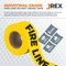 Jrex Safety Fire Line Do Not Cross Tape Roll - 3 Mil - 1000 Ft x 3 Inch Wide Each - Yellow, 16PK PFLT-JR-3M-16PK - alternate 2