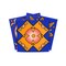 Homeroots 12" X 12" Blue and Gold Celestial Mosaic Peel and Stick Removable Tiles 556398 - alternate 7