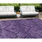 Homeroots 8' X 10' Eggplant Purple And Plum Floral Washable Indoor Outdoor Area Rug 588891 - alternate 1
