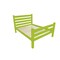 Homeroots Lime Green Solid Wood Full Bed Frame 546956 - alternate 5