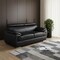Homeroots 69in Black And Silver Faux Leather Loveseat 329520 - alternate 5