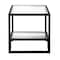 Homeroots 22" Black And Clear Glass And Steel Square End Table With Shelf 544206 - alternate 7