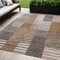 Homeroots 5' X 8' Chocolate And Gray Striped Washable Indoor Outdoor Area Rug 581702 - alternate 1