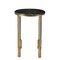 Homeroots 23" Gold And Black Marble And Iron Round End Table 488553 - alternate 1